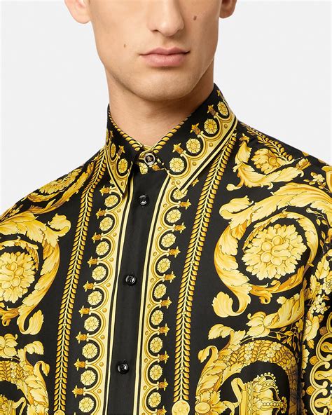 versace barocco men's shirt